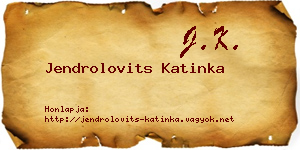 Jendrolovits Katinka névjegykártya
